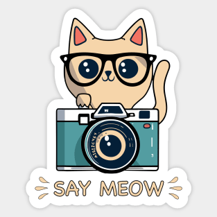 Say Meow Sticker